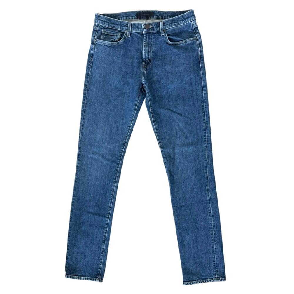 J Brand Men's 34 x 32 Dark Wash Jeans Slim Straight Leg Denim Pants Dark Indigo